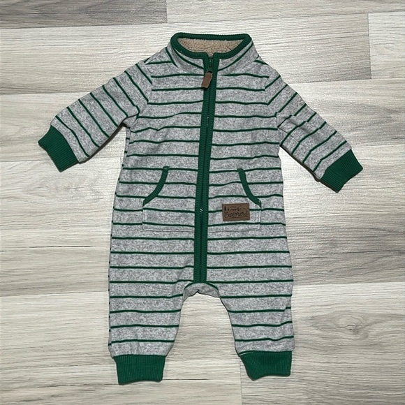 CARTER’S Boy’s 3M Green/Gray Onesie - Picture 1 of 4